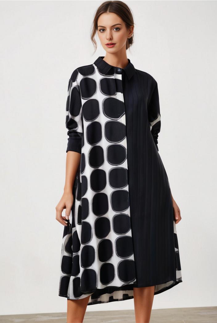 size curve dresses plus size loose elegant floral pattern stitching midi dress 142681