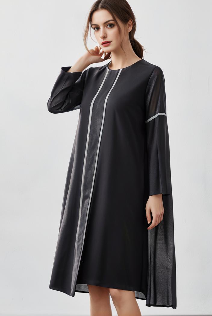 size curve dresses plus size loose elegant floral pattern stitching midi dress 142689