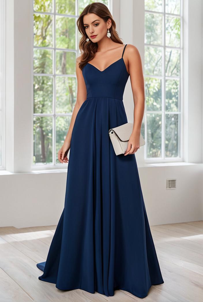 convertible chiffon lace open back spaghetti straps bridesmaid dress 147710