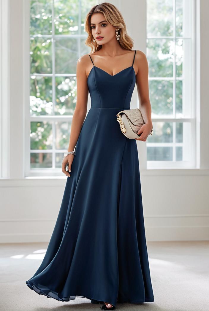 convertible chiffon lace open back spaghetti straps bridesmaid dress 147721
