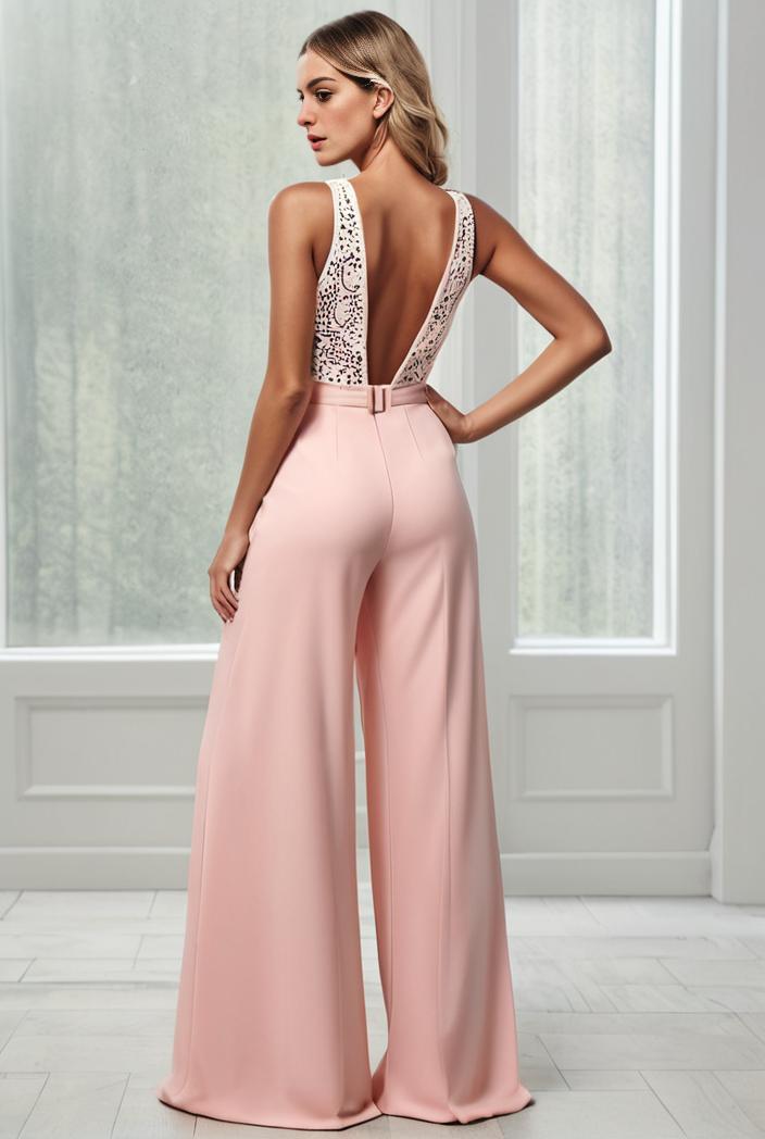 convertible chiffon lace open back spaghetti straps bridesmaid dress 147732