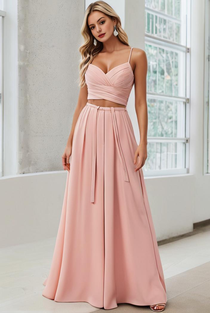 convertible chiffon lace open back spaghetti straps bridesmaid dress 147746