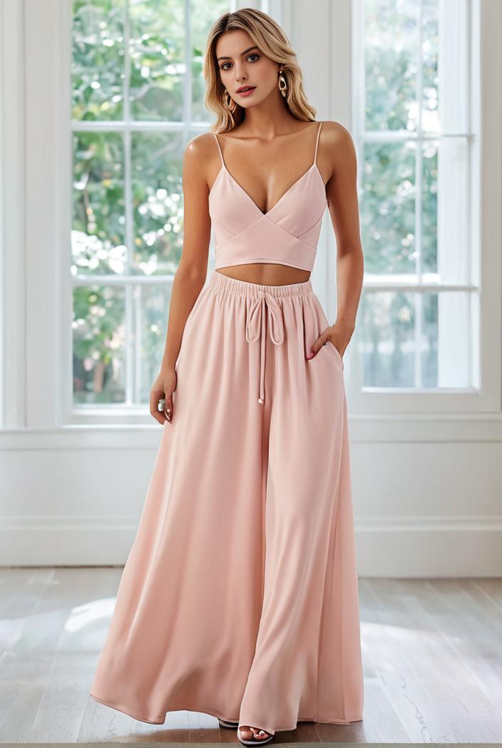 convertible chiffon lace open back spaghetti straps bridesmaid dress 147753