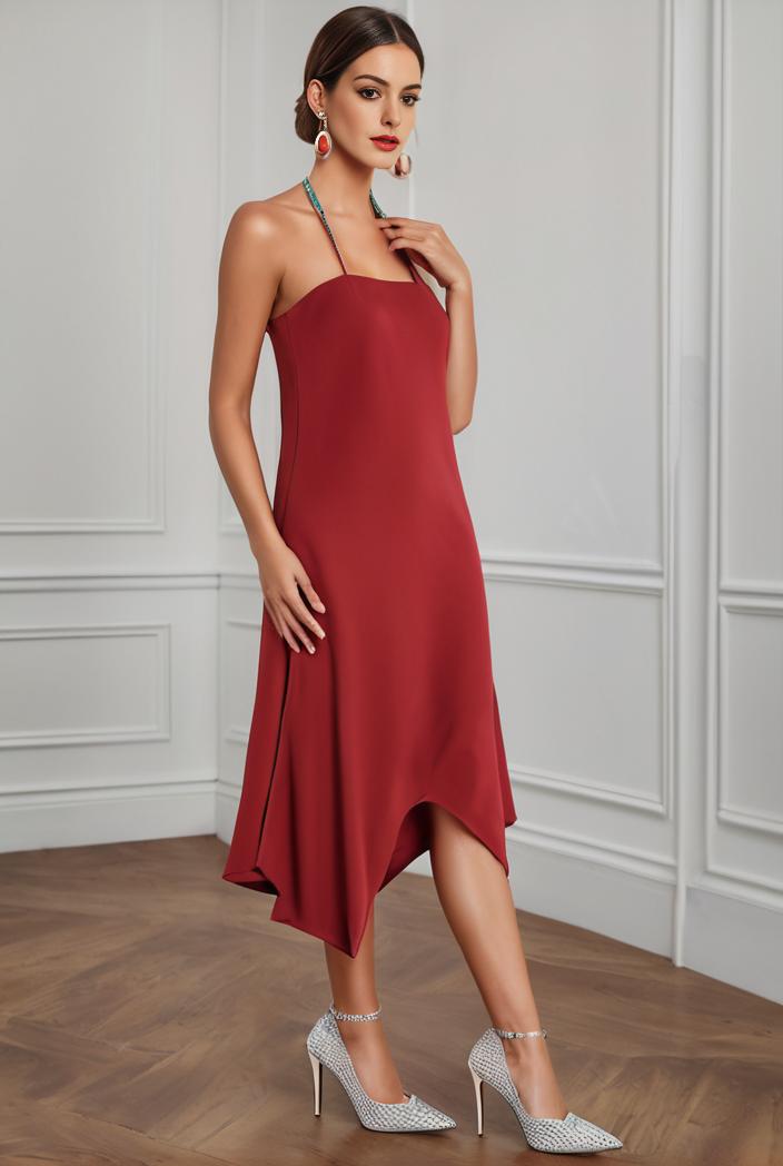 deep v neck lace chiffon bridesmaid dress with asymmetrical hem 148217