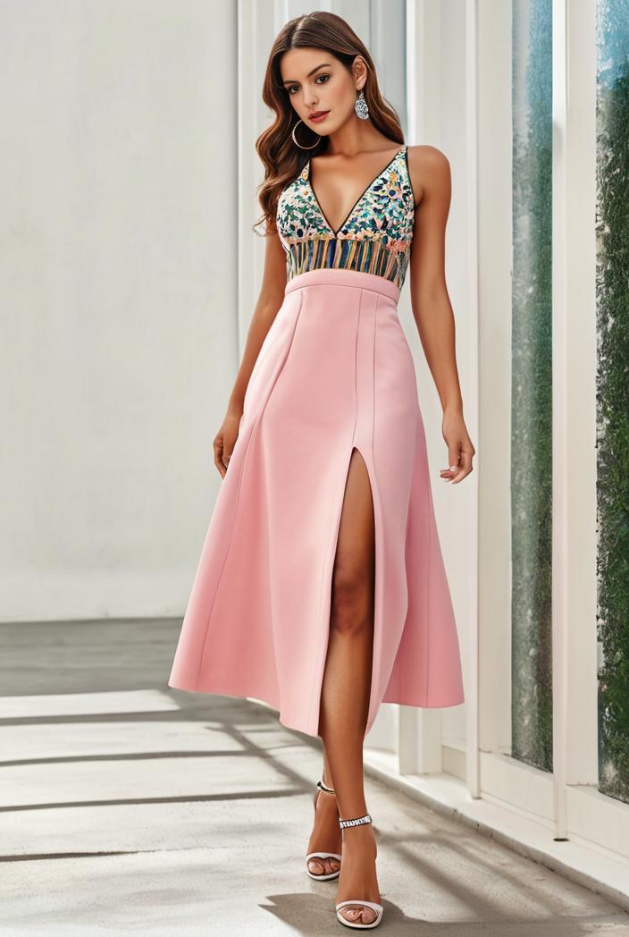 deep v neck lace chiffon bridesmaid dress with asymmetrical hem 148237