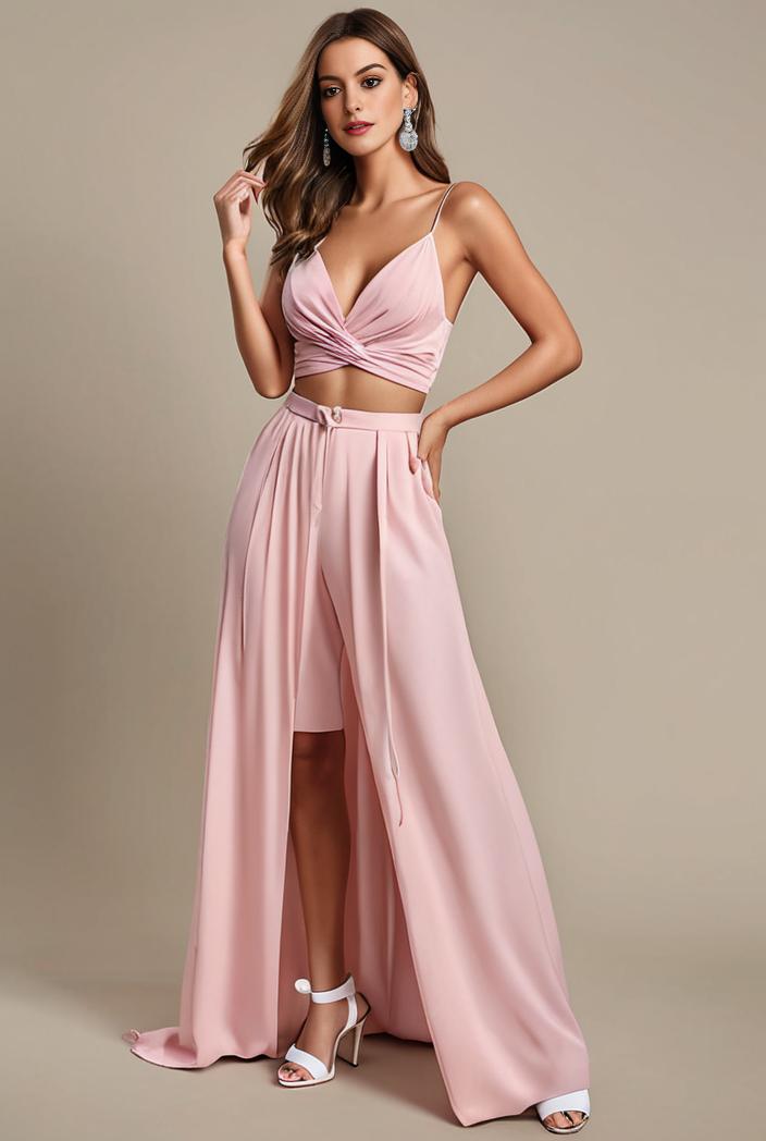 elegant chiffon high low off the shoulder bridesmaid dress 149175