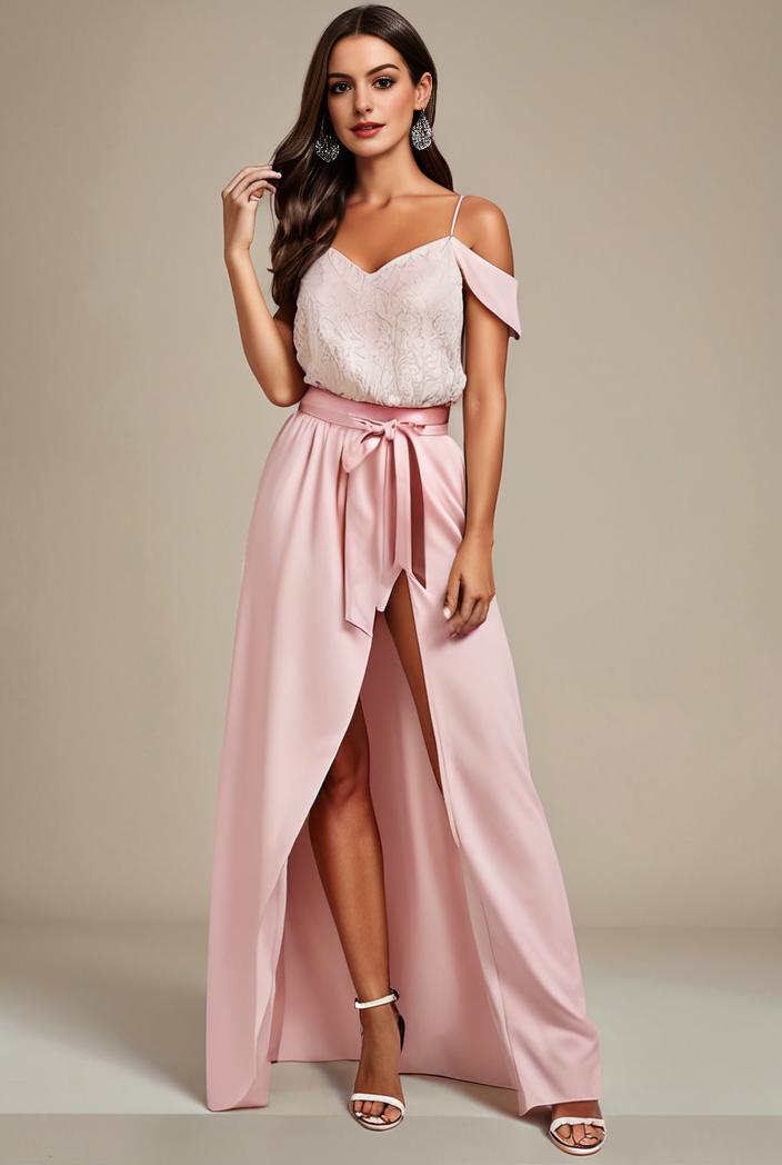 elegant chiffon high low off the shoulder bridesmaid dress 149177