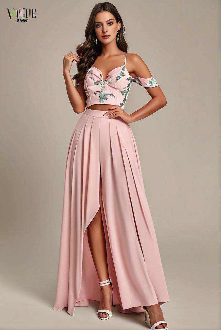elegant chiffon high low off the shoulder bridesmaid dress 149180