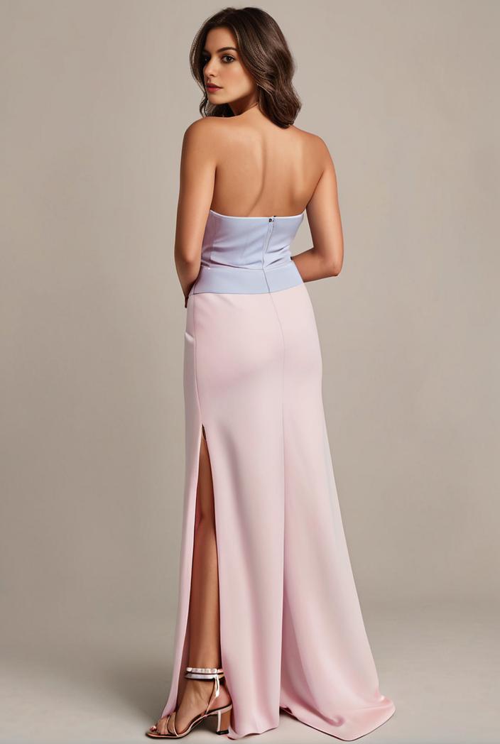 elegant chiffon high low off the shoulder bridesmaid dress 149184