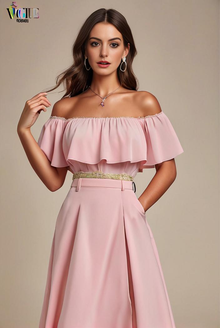elegant chiffon high low off the shoulder bridesmaid dress 149196