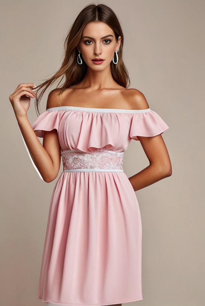 elegant chiffon high low off the shoulder bridesmaid dress 149197