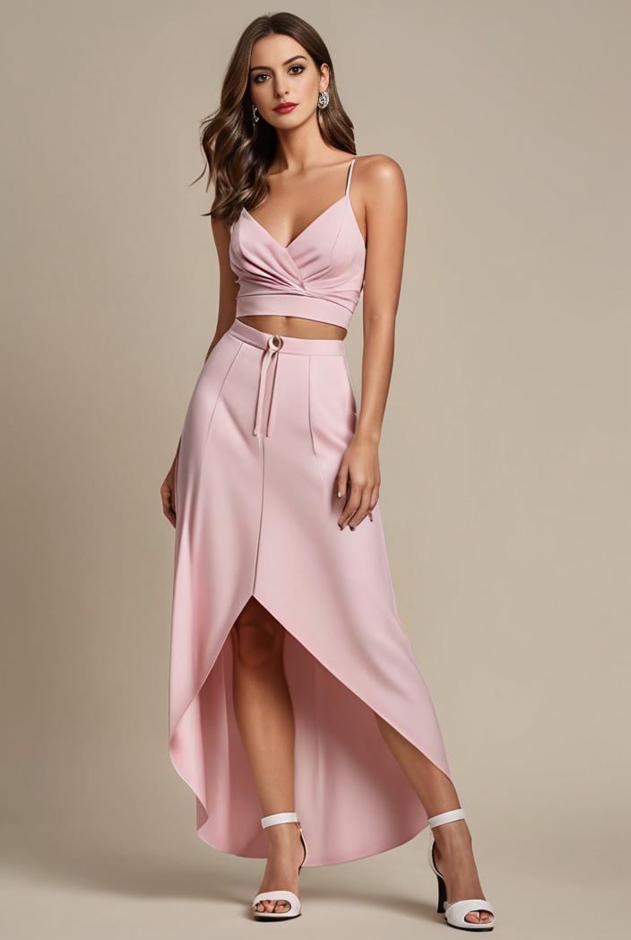 elegant chiffon high low off the shoulder bridesmaid dress 149198