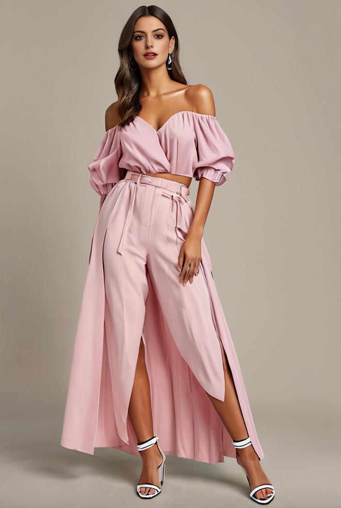 elegant chiffon high low off the shoulder bridesmaid dress 149203
