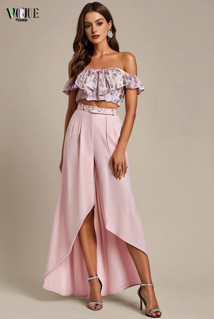 elegant chiffon high low off the shoulder bridesmaid dress 149204