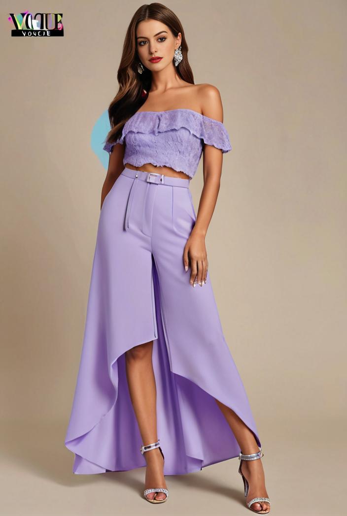 elegant chiffon high low off the shoulder bridesmaid dress 149212