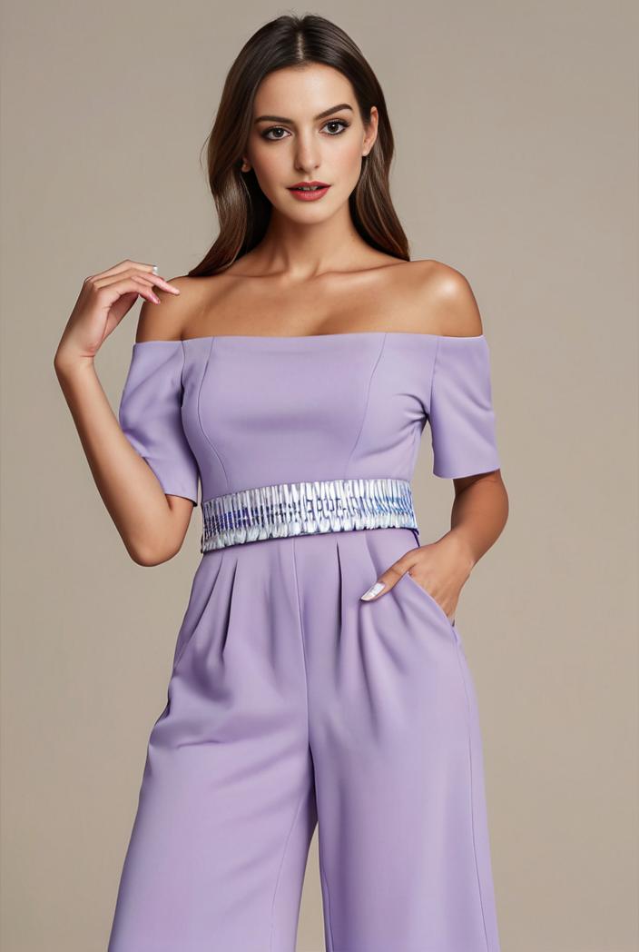 elegant chiffon high low off the shoulder bridesmaid dress 149231