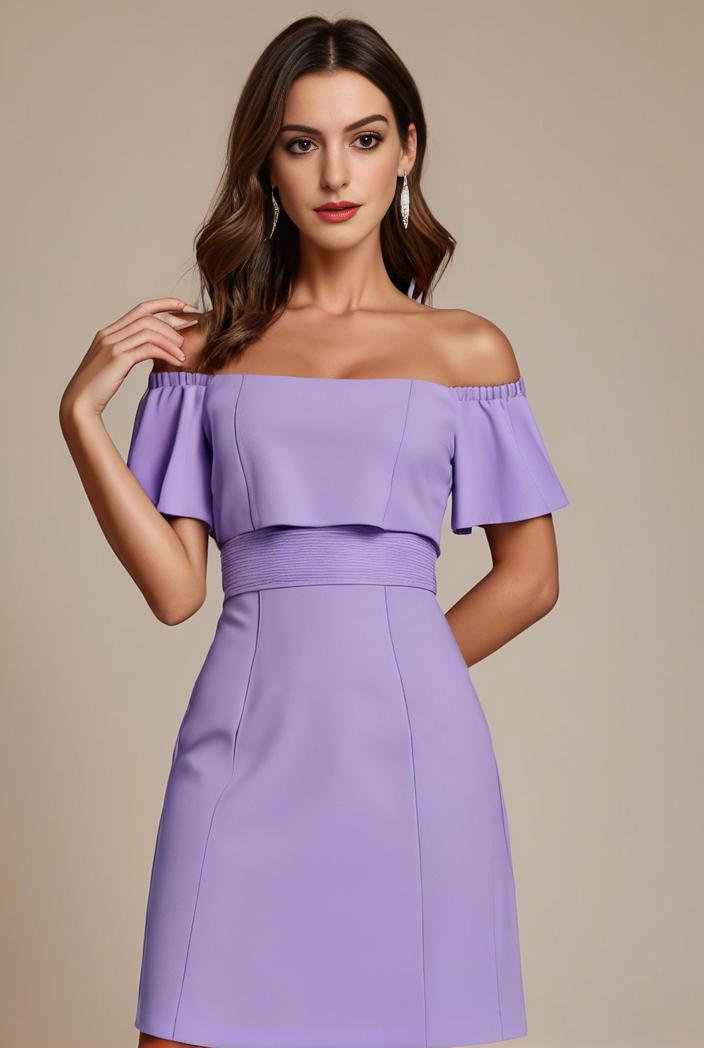 elegant chiffon high low off the shoulder bridesmaid dress 149234