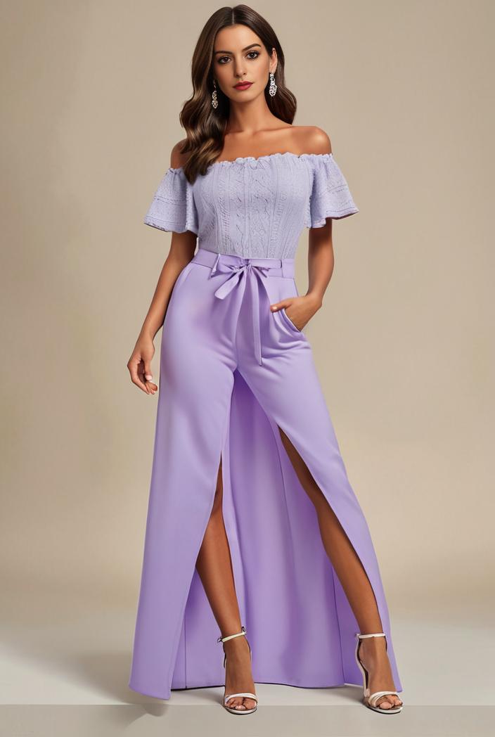 elegant chiffon high low off the shoulder bridesmaid dress 149242