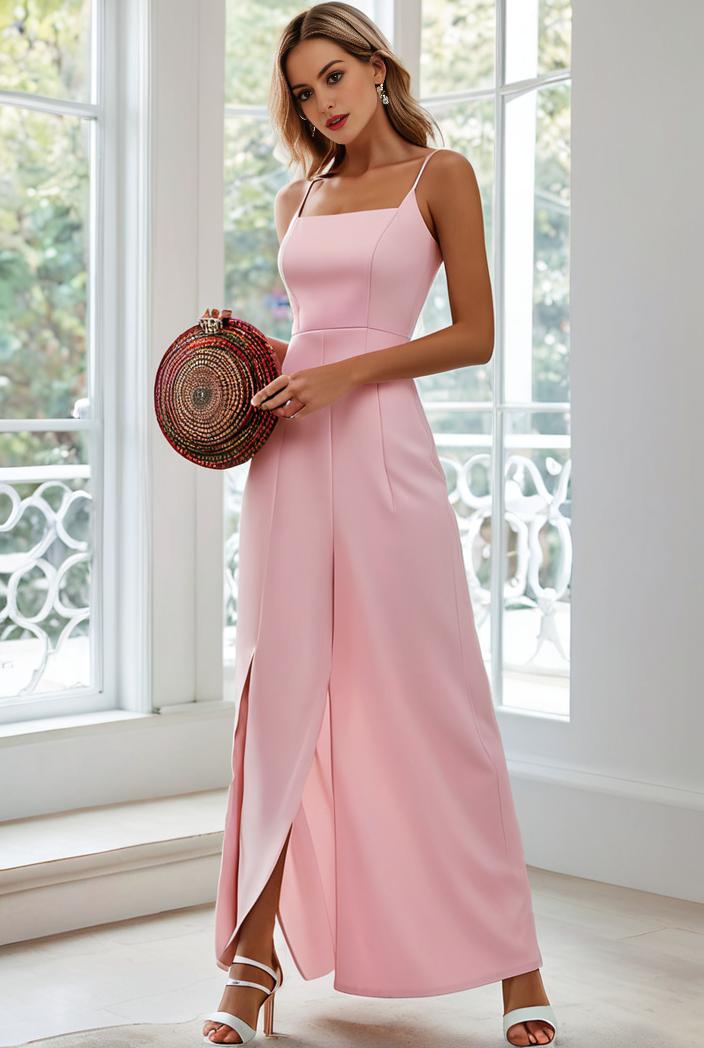 flowy chiffon one shoulder with three straps bridesmaid dress 101956