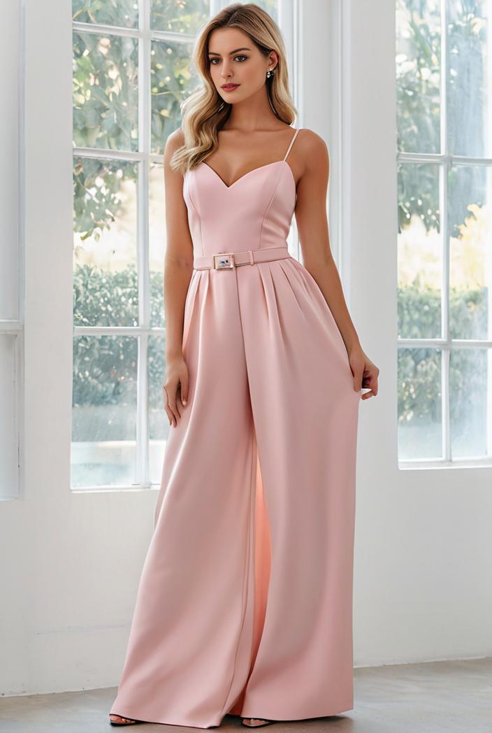 flowy chiffon one shoulder with three straps bridesmaid dress 101961