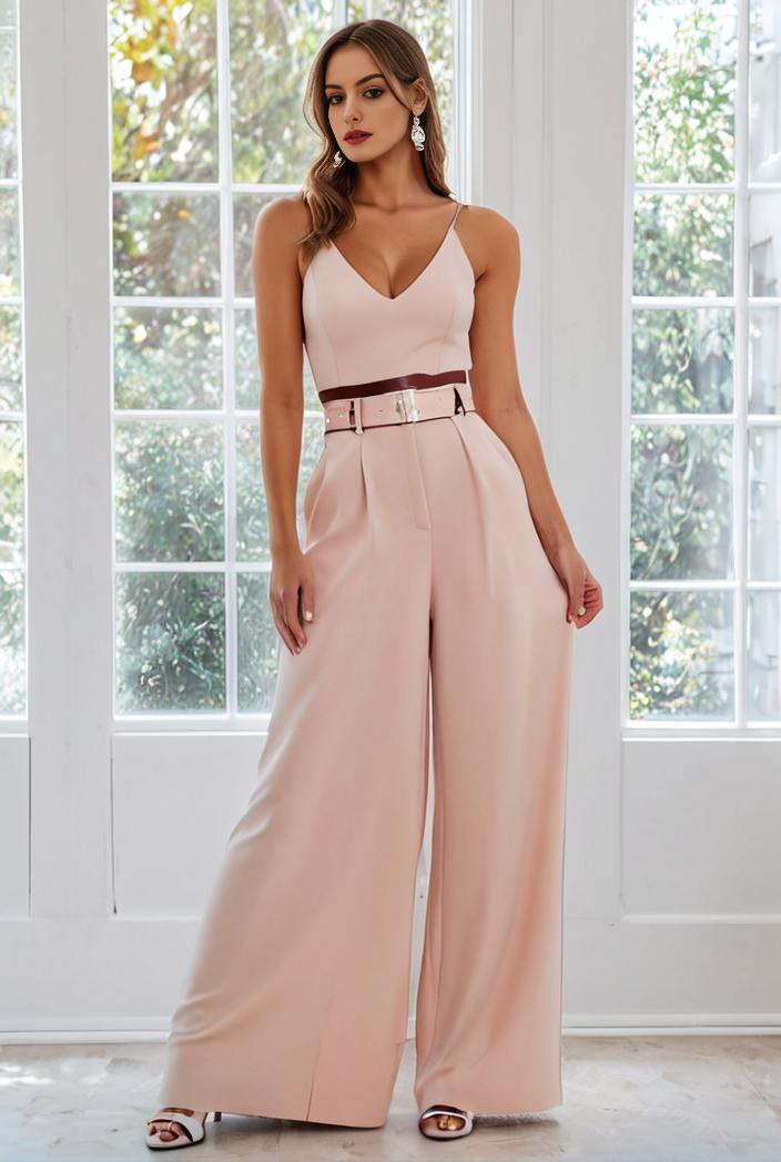 flowy chiffon one shoulder with three straps bridesmaid dress 101963