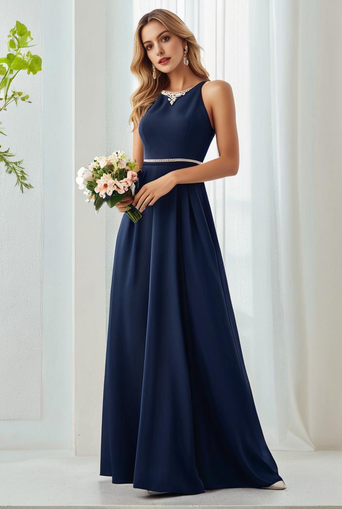 flowy chiffon one shoulder with three straps bridesmaid dress 101998
