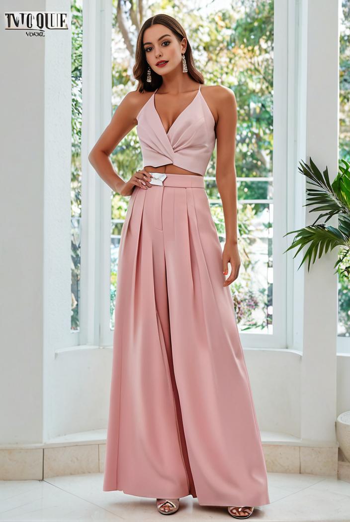 flowy chiffon one shoulder with three straps bridesmaid dress 102007