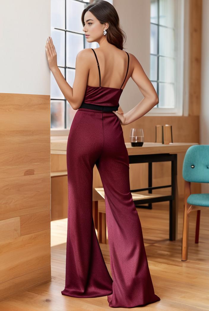spaghetti strap 2 in 1 sheer evening dress 122287