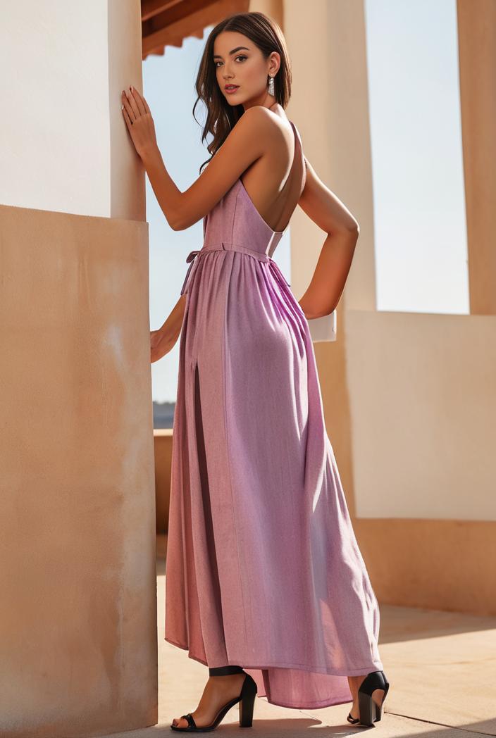 spaghetti strap 2 in 1 sheer evening dress 122315
