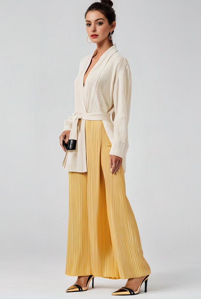 pleated high waist commuting temperament maxi dress 104231