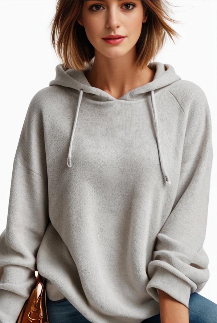 plus size casual hoodie women s plus solid ribbed long sleeve slight stretch hoodie drawstring sweatshirt 105131