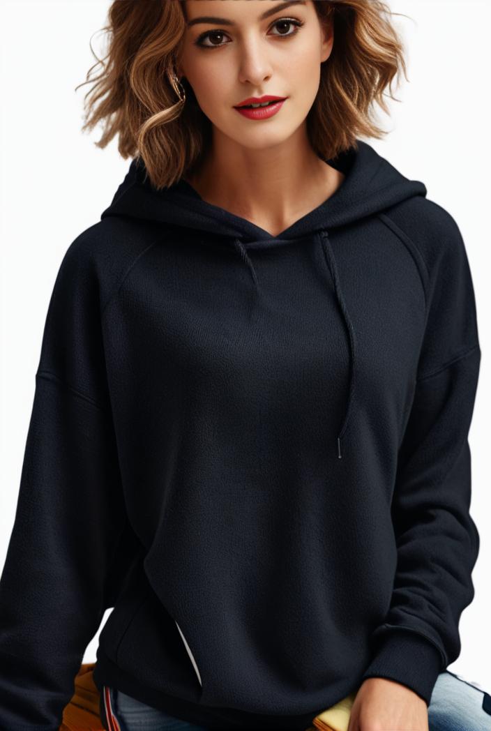 plus size casual hoodie women s plus solid ribbed long sleeve slight stretch hoodie drawstring sweatshirt 105139