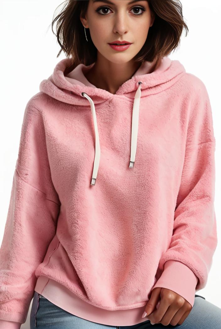 plus size casual hoodie women s plus solid ribbed long sleeve slight stretch hoodie drawstring sweatshirt 105144