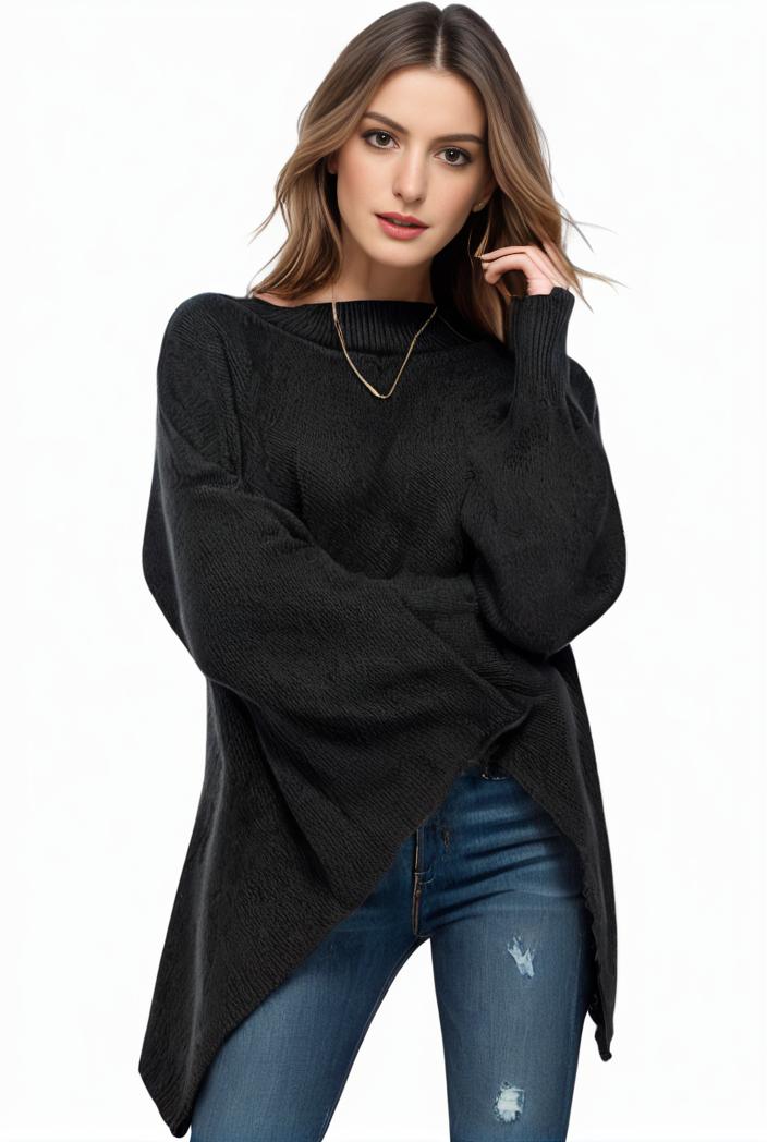 plus size casual sweater women s plus solid tassel trim long sleeve cowl neck high stretch jumper 105182