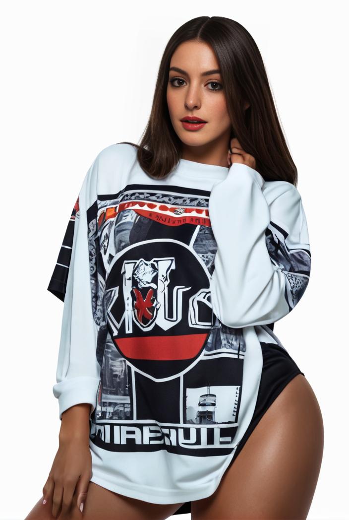 plus size casual sweatshirt women s plus graphic letter print long sleeve round neck slight stretch sweatshirt 105192