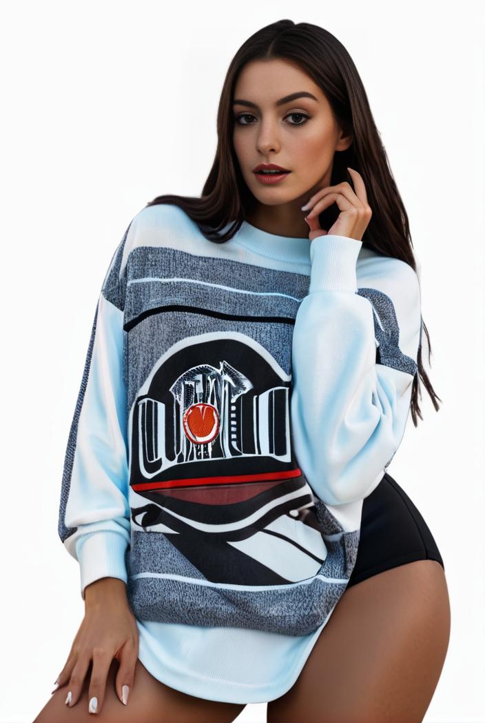 plus size casual sweatshirt women s plus graphic letter print long sleeve round neck slight stretch sweatshirt 105193