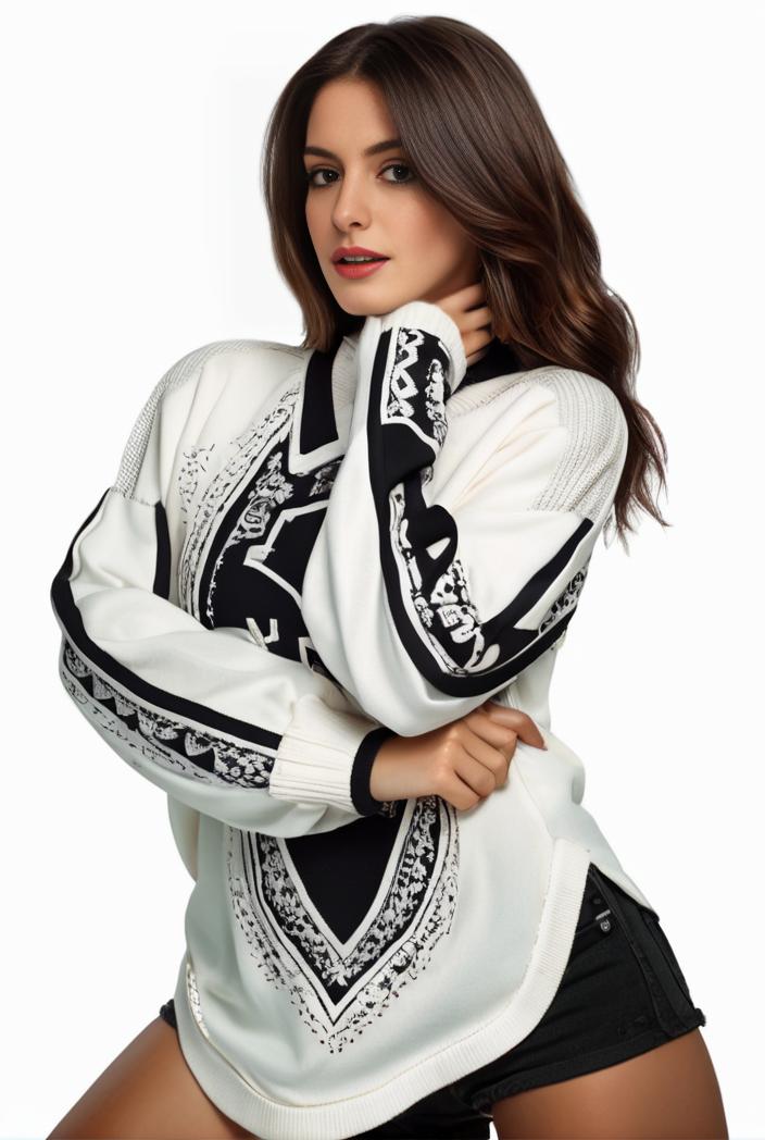 plus size casual sweatshirt women s plus graphic letter print long sleeve round neck slight stretch sweatshirt 105199