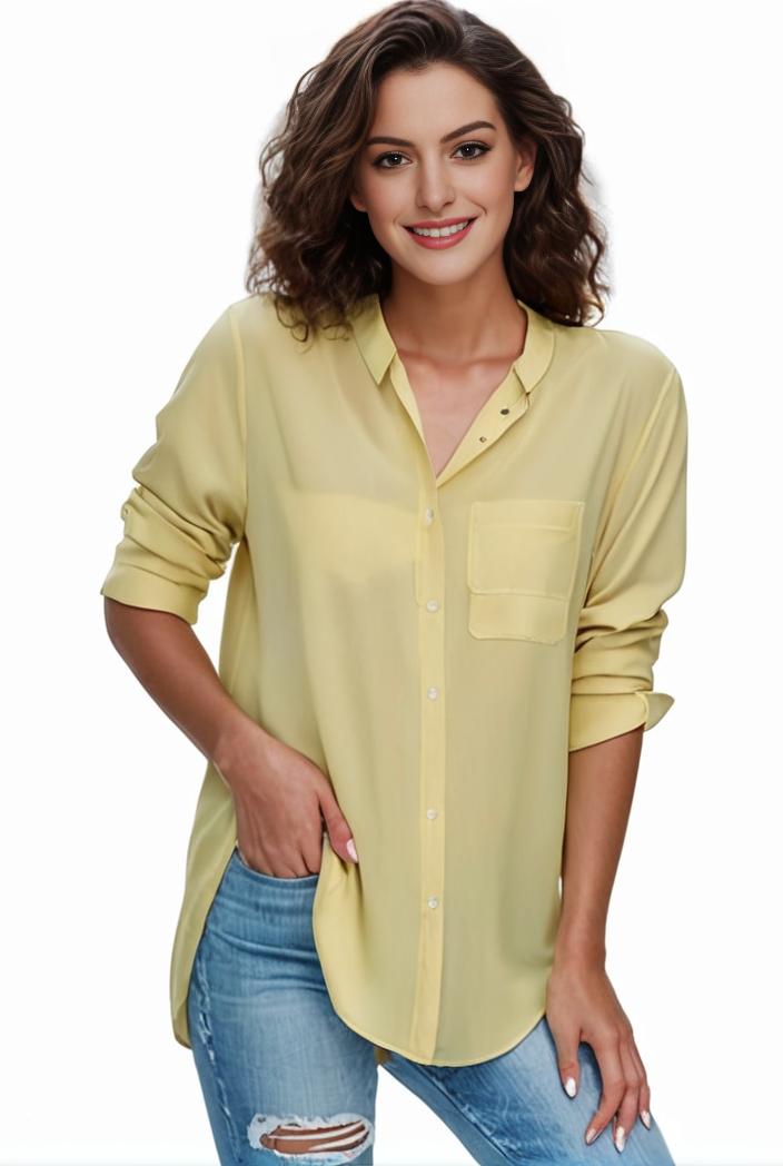 plus size formal shirt women s plus plain long sleeve turn down collar button up workwear shirt 105764