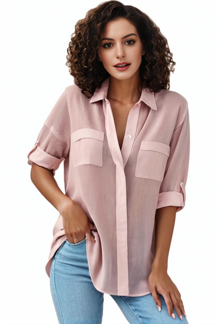 plus size formal shirt women s plus plain long sleeve turn down collar button up workwear shirt 105783