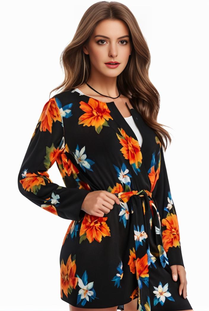 plus size halloween coat women s pus allover cat pumpkin print long sleeve open front medium stretch cardigan overcoat 106005