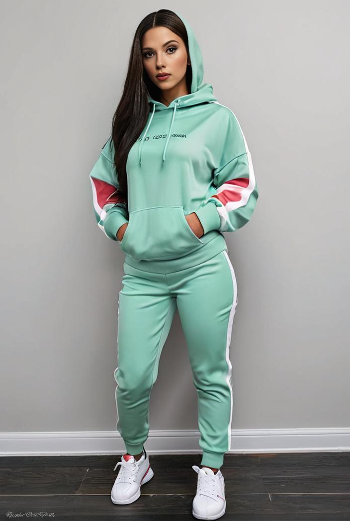 casual drawstring pants and hoodie combo set for women 101674