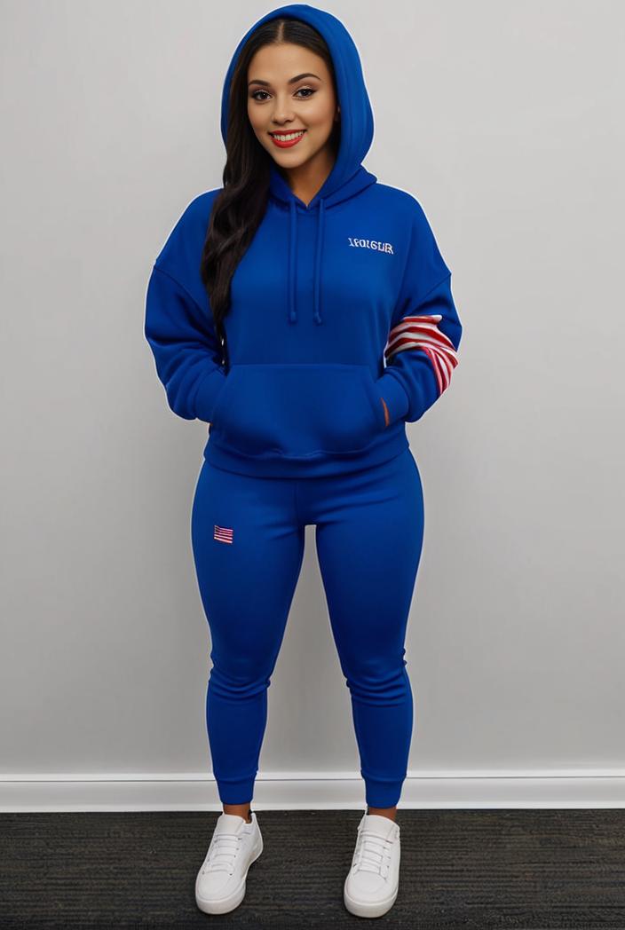 casual drawstring pants and hoodie combo set for women 101681