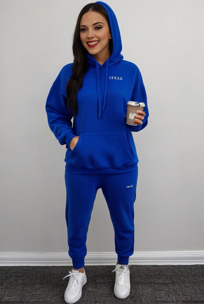 casual drawstring pants and hoodie combo set for women 101684
