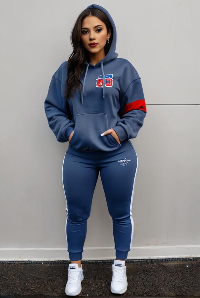 casual drawstring pants and hoodie combo set for women 101687