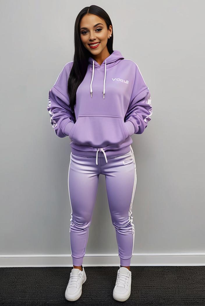 casual drawstring pants and hoodie combo set for women 101697