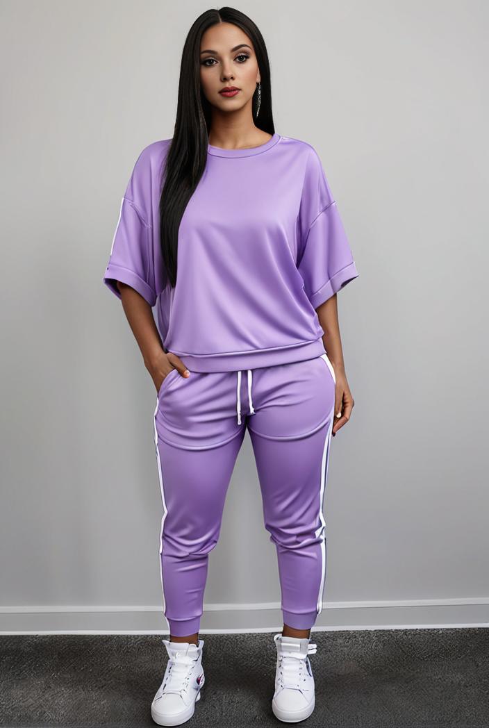 casual drawstring pants and hoodie combo set for women 101699