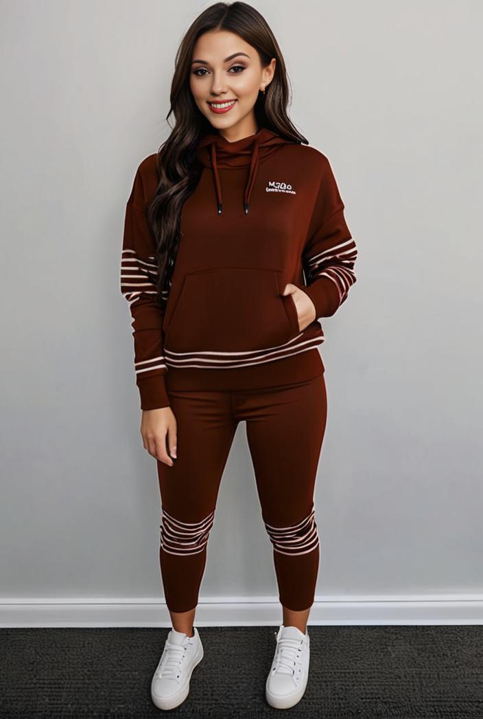 casual drawstring pants and hoodie combo set for women 101705