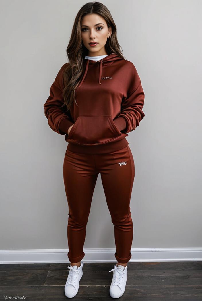 casual drawstring pants and hoodie combo set for women 101706