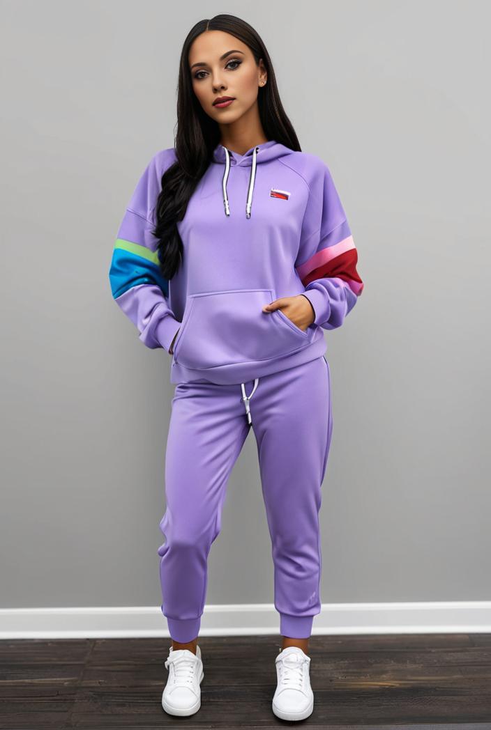 casual drawstring pants and hoodie combo set for women 101717