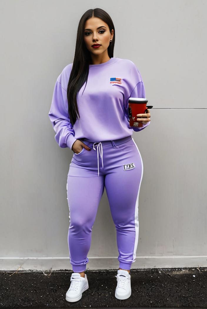 casual drawstring pants and hoodie combo set for women 101719